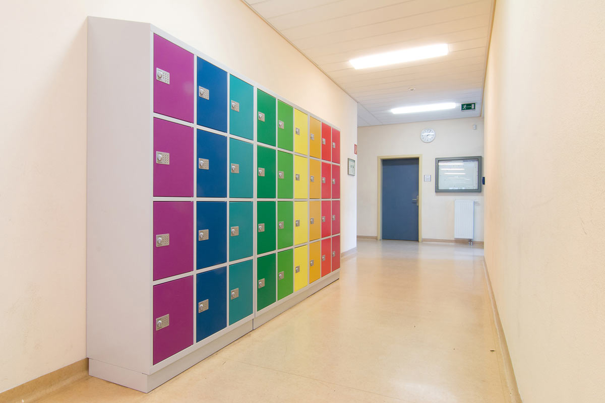 Die astradirect Schulschließfächer, im Einstein Gymnasium in Neuenhagen