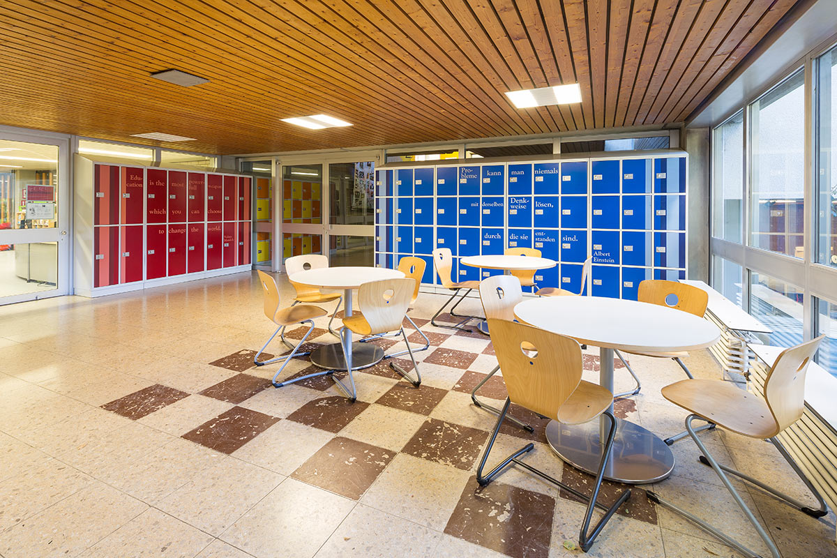 Die Schulschließfächer von astradirect, im Stiftsgymnasium in Sindelfingen